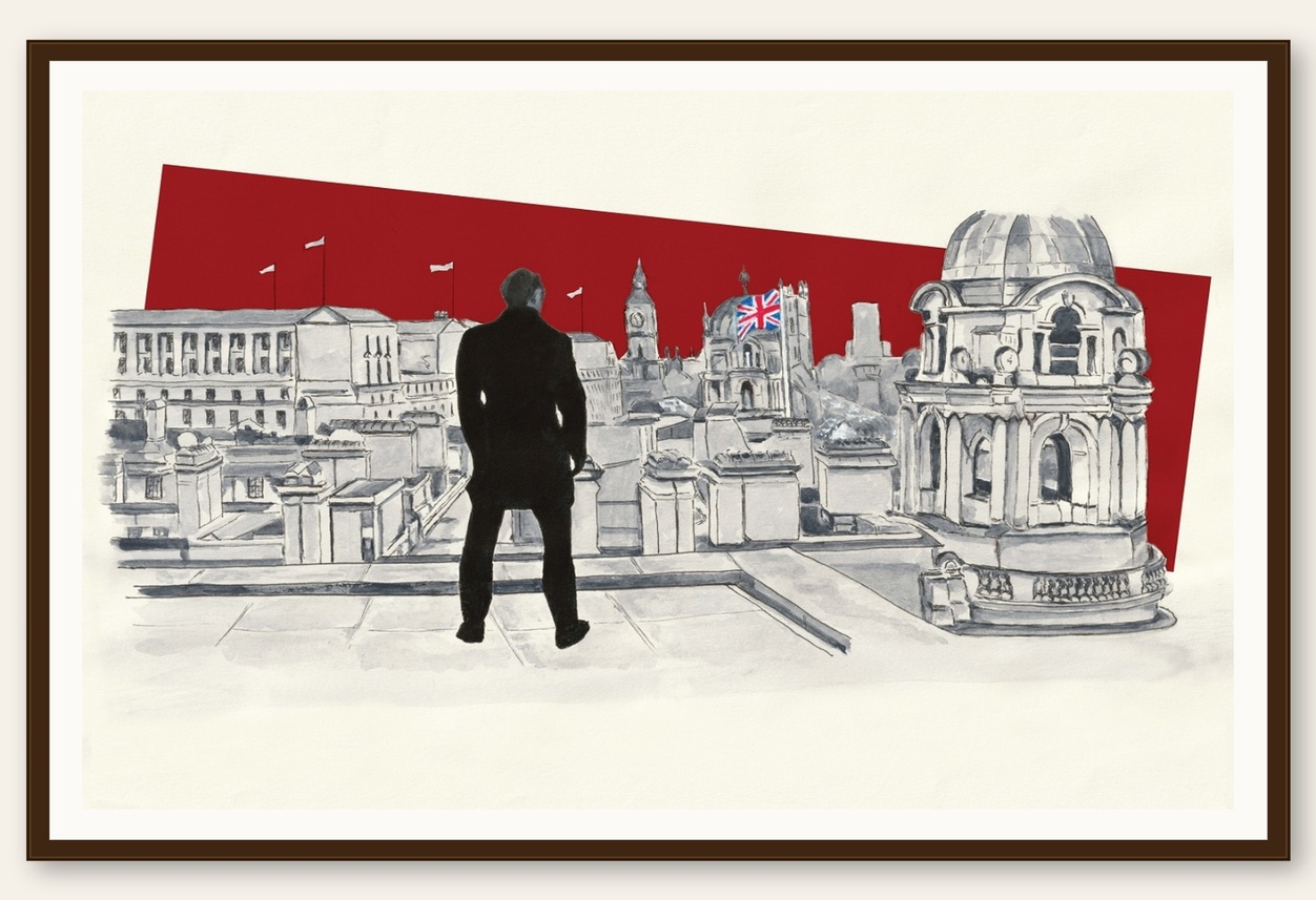 Bond Skyline Blood Red Print (Edition of 50)